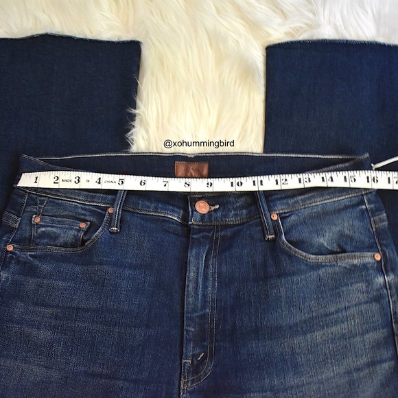 MOTHER | The Weekender Fray Flare Jeans (Skunk At The Tea Party) Size 32 NWT - Picture 7 of 15